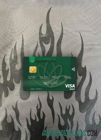 Jordan Cairo Amman Bank Visa Cartão de Débito Photolook Front baixar para verificação